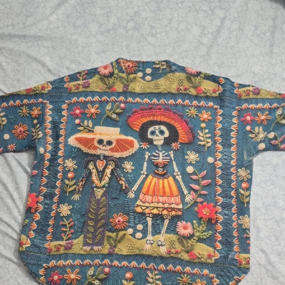 Colorful Skeleton Pattern Sweater - Picture 2 of 4